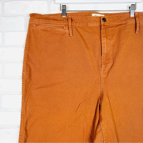 Madewell Emmett Wide-Leg Crop Pants Burnt Sienna, Size 37 Style J8985 - Picture 7 of 16